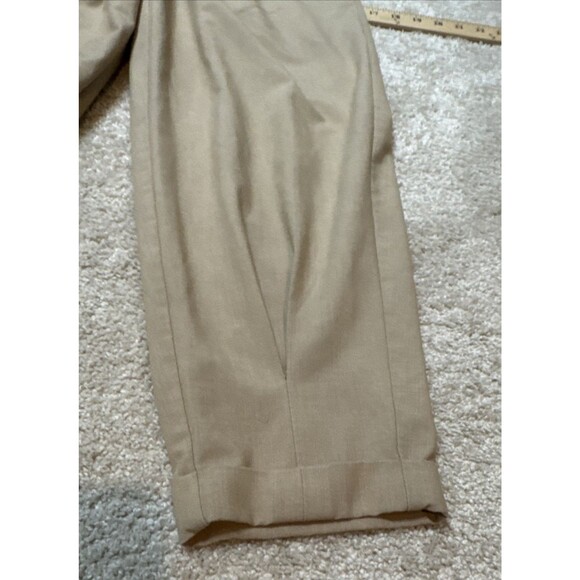 ASOS Bershka Balloon Fit Tailored Pants Tan Beige SZ 4 pants 26 waist *read* - Picture 11 of 15